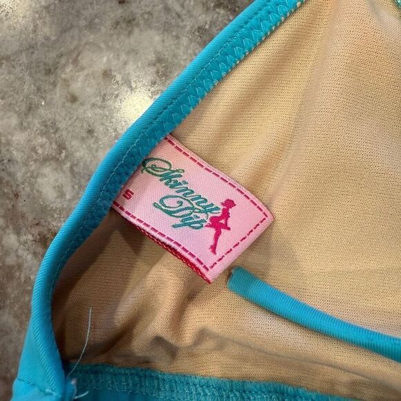 Skinny Dip Bikini Small Blue with Pink Bows - Picture 5 of 6